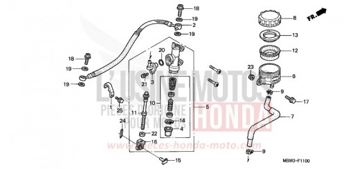 HAUPTBREMSE, HINTEN ZYLINDER CBR600FR1 de 2001